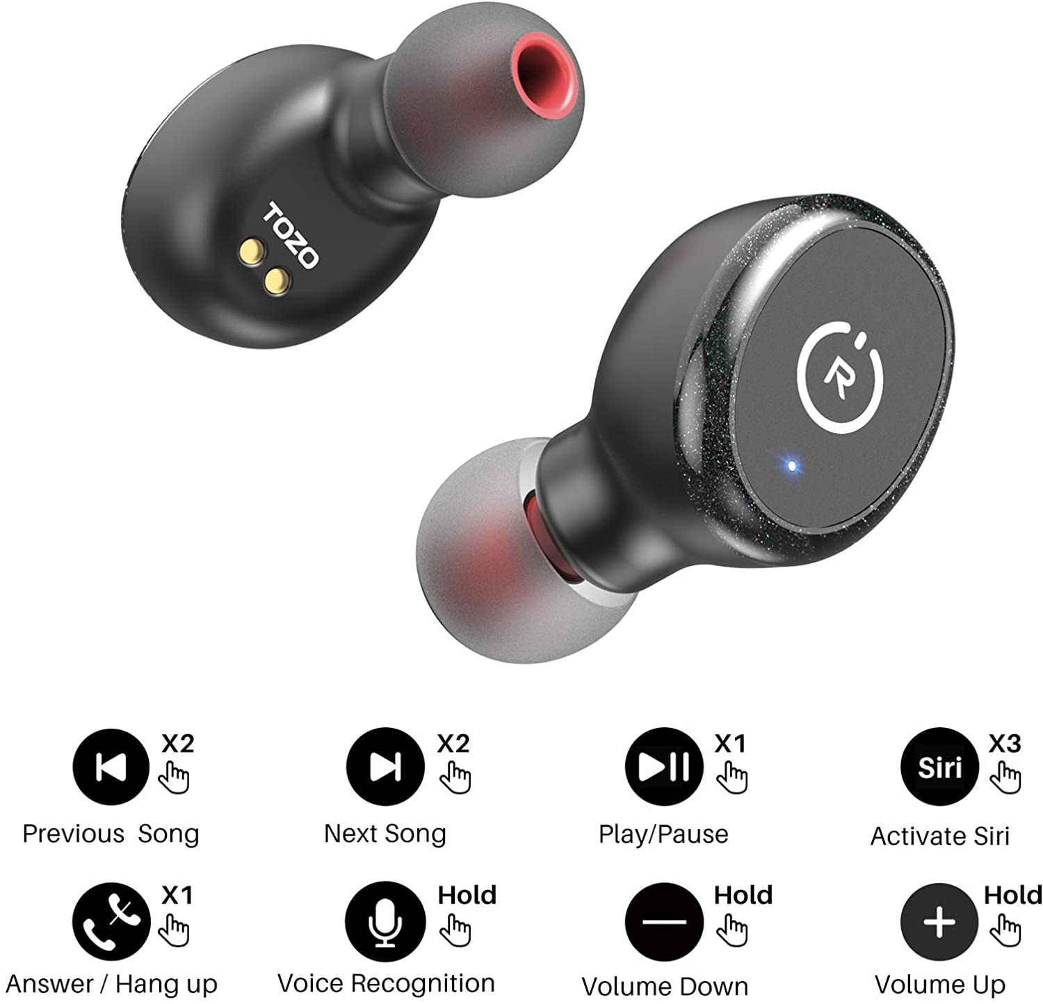 tozo bluetooth 5.0 earbuds